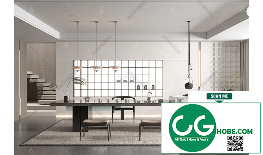 Tea Room 98 3D Model